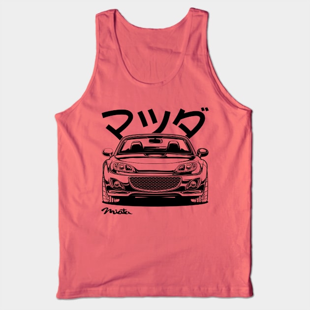 Miata MX-5 Line Art Tank Top by idrdesign